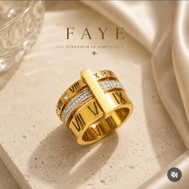 Roman Numeral Crystal Ring